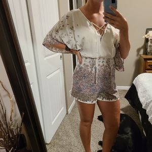 White + pattern romper